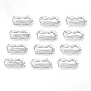 DIS Nail Dust Brush 12 Pcs – Transparent Plastic Nail Cleaning Brushes for Acrylic, Gel, Manicure – Firm Bristle Nail Prep Tools for Salons & Home Use